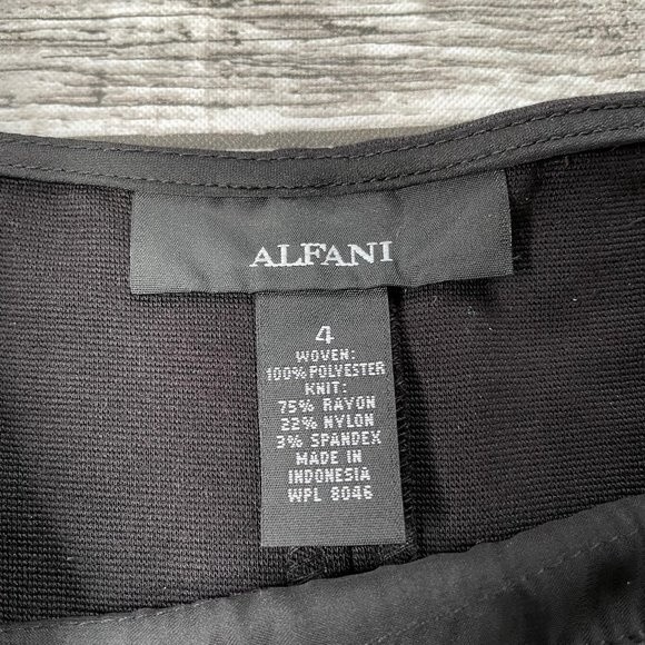 Alfani Sleeveless Flutter Front Flapper Style Mini Dress 4 LBD Black Dress Short - Picture 9 of 12